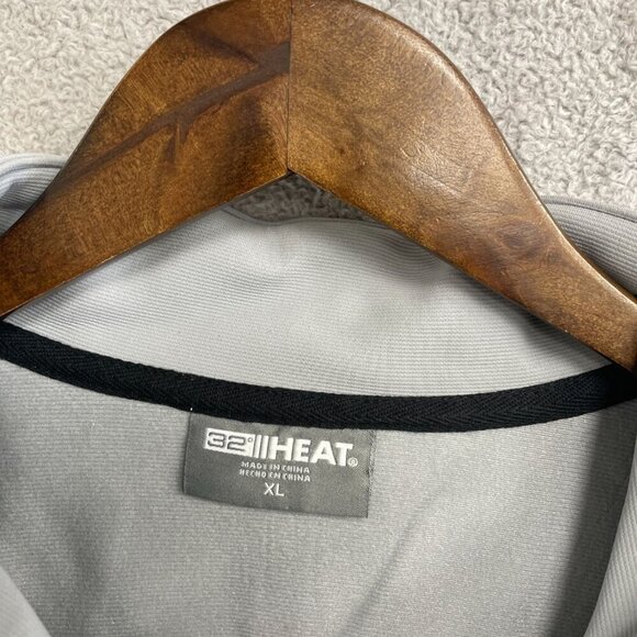 NEW 32 Degrees Heat Men's XL Lightweight Gray Windbreaker Jacket Full zip Mock - Picture 6 of 9